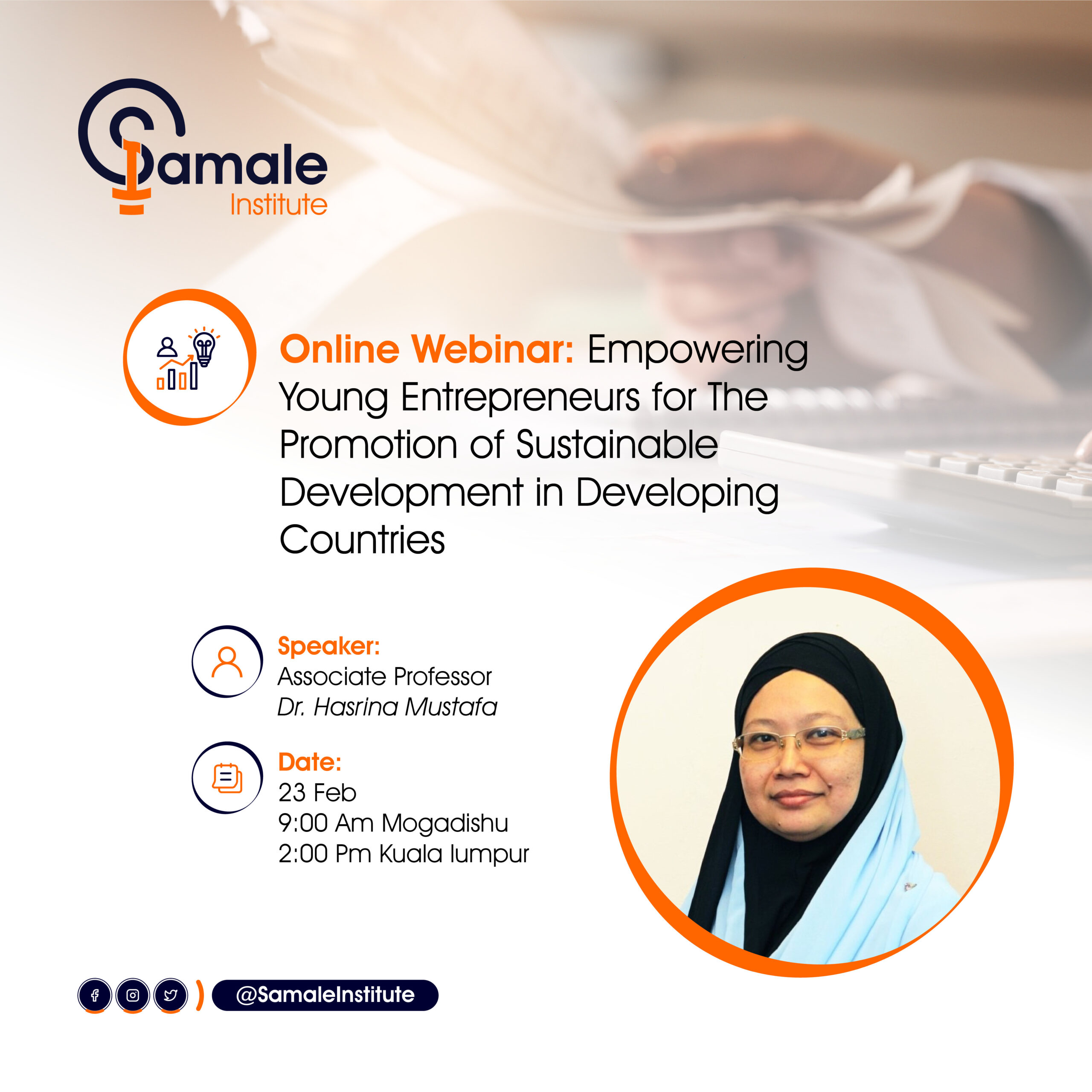 Online Webinar: Empowering Young Entrepreneurs for the Promotion  of Sustainable Development in Developing Countries